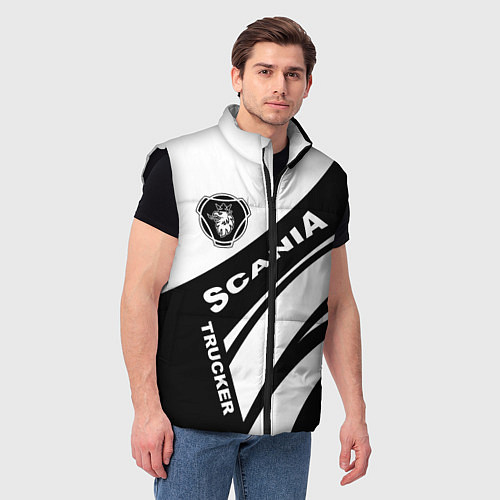 Мужской жилет Scania дальнобойщик / 3D-Черный – фото 3
