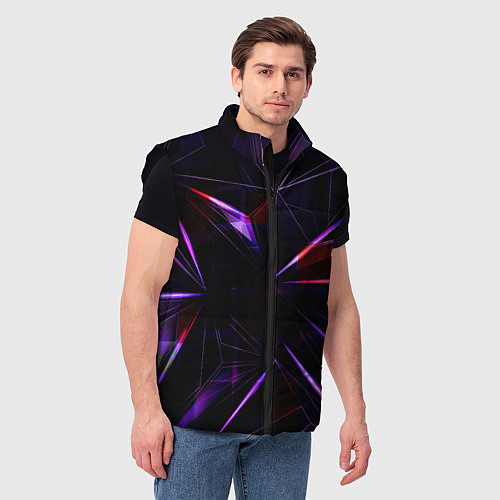 Мужской жилет Фиолетовый хрусталь / 3D-Черный – фото 3