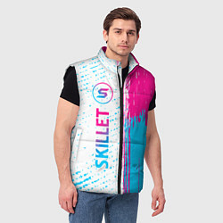 Мужской жилет Skillet neon gradient style по-вертикали, цвет: 3D-черный — фото 2