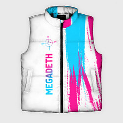 Мужской жилет Megadeth neon gradient style по-вертикали, цвет: 3D-черный