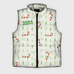 Мужской жилет Новогодняя сладость, цвет: 3D-светло-серый
