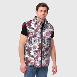 Мужской жилет Карпы кои и лилии, цвет: 3D-красный — фото 2