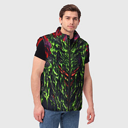 Мужской жилет Green and red slime, цвет: 3D-красный — фото 2