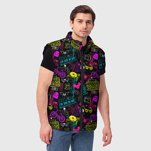 Мужской жилет Music sound / 3D-Черный – фото 3