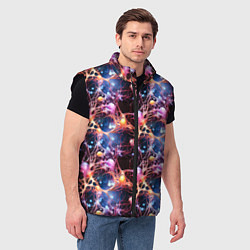 Мужской жилет Узор нейронные связи, цвет: 3D-черный — фото 2