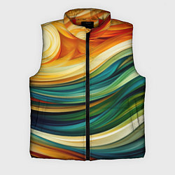 Мужской жилет Абстракция с солнцем, цвет: 3D-красный