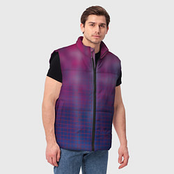 Мужской жилет Клетчатый паттерн, цвет: 3D-черный — фото 2