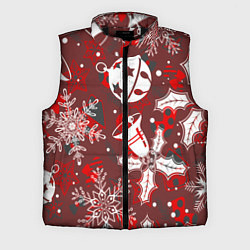 Мужской жилет Рождественские узоры паттерны, цвет: 3D-черный