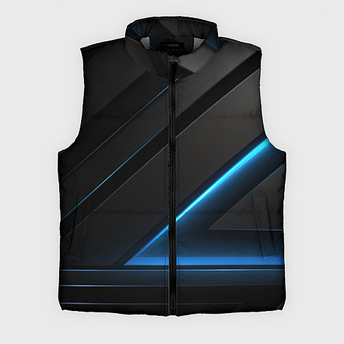 Мужской жилет Blue black neon / 3D-Светло-серый – фото 1