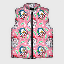 Мужской жилет Персонажи новогодние, цвет: 3D-светло-серый