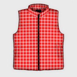 Мужской жилет Красно-белый клетчатый, цвет: 3D-красный