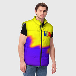 Мужской жилет НБА баскетбол краски неоновые желтые, цвет: 3D-светло-серый — фото 2