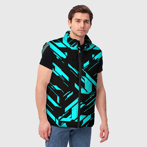 Мужской жилет Айзек стиль неоновый броня / 3D-Светло-серый – фото 3