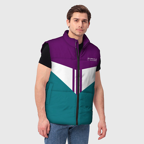 Мужской жилет FIRM темная сирень и бирюза / 3D-Черный – фото 3