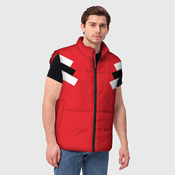 Мужской жилет Олимпийка - ретро, цвет: 3D-красный — фото 2