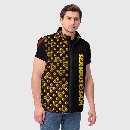 Мужской жилет Serious Sam pattern game / 3D-Красный – фото 3