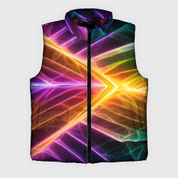 Мужской жилет Неоновые молнии в цветном льду, цвет: 3D-красный