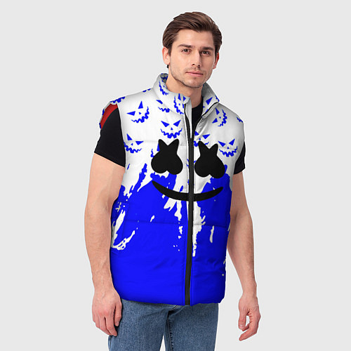 Мужской жилет Marshmello dj blue pattern music band / 3D-Красный – фото 3