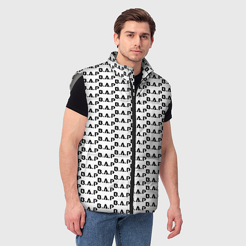Мужской жилет BAP kpop steel pattern / 3D-Светло-серый – фото 3