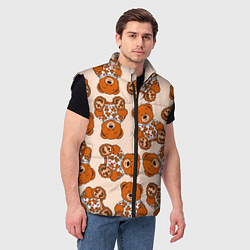 Мужской жилет Принт мишки на мишке в свитере, цвет: 3D-черный — фото 2