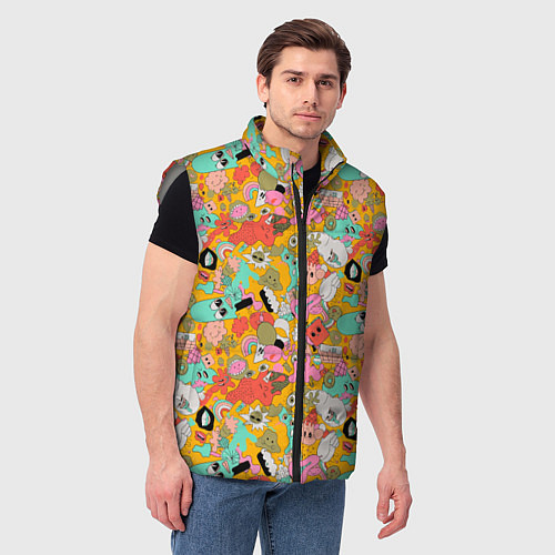 Мужской жилет Сладкие мороженки / 3D-Светло-серый – фото 3