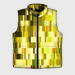 Мужской жилет Жёлтый глитч, цвет: 3D-черный