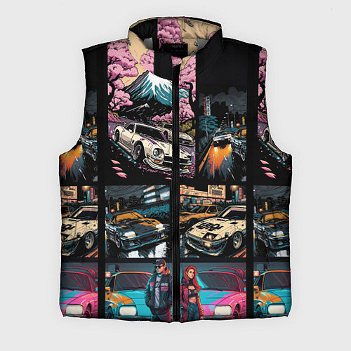 Мужской жилет Japanese jdm art / 3D-Светло-серый – фото 1