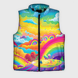 Мужской жилет Мир радуги и ярких красок, цвет: 3D-черный