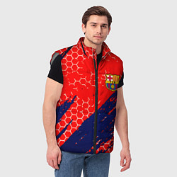 Мужской жилет Барселона спорт краски текстура, цвет: 3D-светло-серый — фото 2