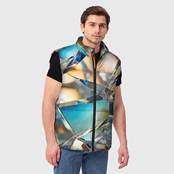 Мужской жилет Грани стеклянного камня, цвет: 3D-черный — фото 2