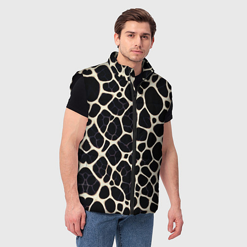 Мужской жилет Патерн клеточной паутины / 3D-Черный – фото 3