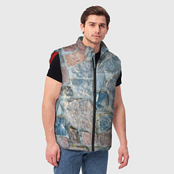 Мужской жилет Каменный фон, цвет: 3D-красный — фото 2