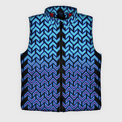 Мужской жилет Синие стрелки на чёрном фоне киберпанк, цвет: 3D-красный