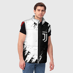 Мужской жилет Juventus краски чёрнобелые, цвет: 3D-красный — фото 2