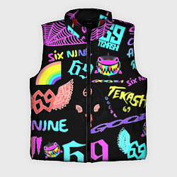 Мужской жилет 6ix9ine logo rap bend, цвет: 3D-красный