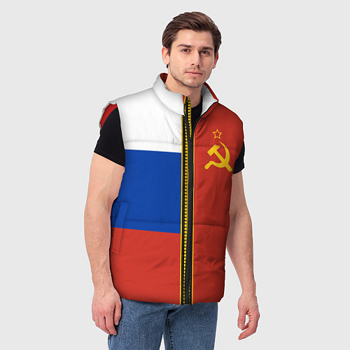 Мужской жилет Россия и СССР / 3D-Красный – фото 3