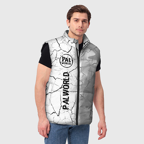 Мужской жилет Palworld glitch на светлом фоне по-вертикали / 3D-Черный – фото 3