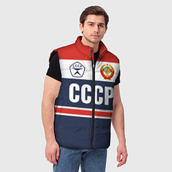 Мужской жилет СССР - Союз Советских Социалистических Республик, цвет: 3D-черный — фото 2