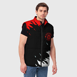 Мужской жилет Manchester United flame fc, цвет: 3D-черный — фото 2