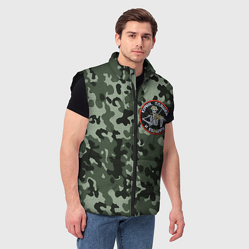 Мужской жилет Курим пляшем еб*шим камуфляж со скелетом музыканто / 3D-Черный – фото 3