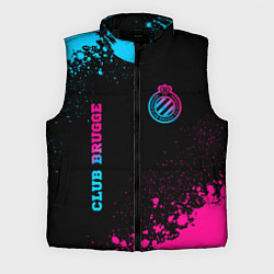 Мужской жилет Club Brugge - neon gradient вертикально, цвет: 3D-черный