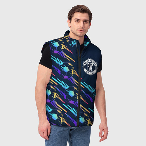 Мужской жилет Manchester United градиентные мячи / 3D-Черный – фото 3