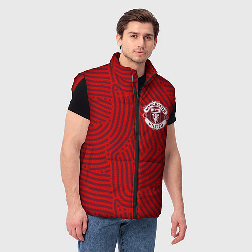 Мужской жилет Manchester United отпечатки / 3D-Красный – фото 3