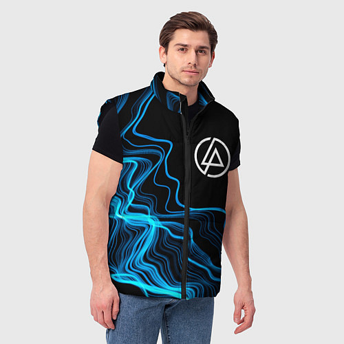 Мужской жилет Linkin Park sound wave / 3D-Черный – фото 3
