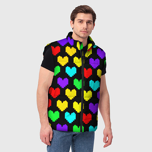 Мужской жилет Undertale heart pattern / 3D-Черный – фото 3