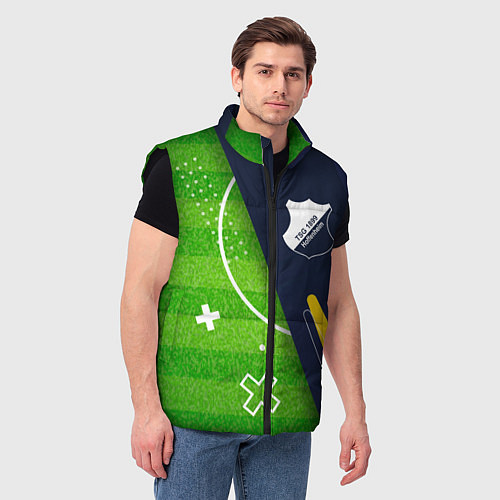 Мужской жилет Hoffenheim football field / 3D-Черный – фото 3