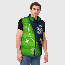 Мужской жилет Club Brugge football field, цвет: 3D-черный — фото 2