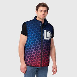 Мужской жилет League of Legends неоновые соты, цвет: 3D-черный — фото 2