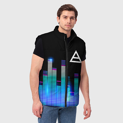 Мужской жилет Thirty Seconds to Mars эквалайзер / 3D-Черный – фото 3