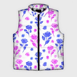 Мужской жилет Цветочный узор из роз - паттерн, цвет: 3D-черный